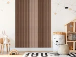 Riflaj Decorativ Teak 100×275 cm – Panou Riflat Birou si Spatii Comerciale