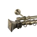 Galerie Dubla Auriu Antic Cap Parga – Perdea Draperie Dormitor Clasic, Montaj Perete