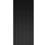 Riflaj Decorativ Negru Mat 100×275 cm – Panou Riflat Perete Accent Living - imagine 3