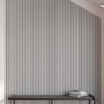 Riflaj Decorativ Alb 100×275 cm – Panou Riflat Living Minimalist Perete Sipci - imagine 4