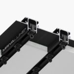 Sina perdea neagra aluminiu incastrabila rigips 2 canale design modern