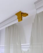 Sina perdea PVC dubla alba 2 canale tavan set accesorii incluse - imagine 10