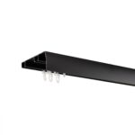Sina Perdea Aluminiu Dubla Neagra – Design Industrial, Accesorii Incluse - imagine 2
