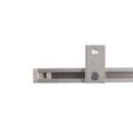 Galerie simpla cu canal de culisare inox, Seatle brush, Silver deschis - imagine 3