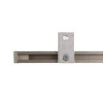 Galerie simpla cu canal de culisare inox, Seatle brush, Silver inchis - imagine 3