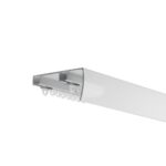 Sina perdea aluminiu dubla alba finisaj minimalist tavan