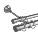 Galerie Dubla Argintiu Cap Dop – Perdea Draperie Moderna, Montaj Perete