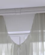 Sina perdea PVC dubla alba 2 canale tavan set accesorii incluse - imagine 8