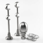 Galerie dubla bara simpla Pluton 25/19, metal, argintiu - imagine 10