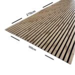 Riflaj Decorativ Stejar Natur 100×275 cm – Panou Riflat Living si Tavan - imagine 2
