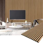 Riflaj Decorativ Maro Bambus 100×275 cm – Panou Riflat Japandi Living si Salon - imagine 2