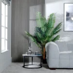 Riflaj Decorativ MDF Gri Beton 100×275 cm – Panou Riflat Living Modern - imagine 4