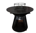 Gratar con cu plita rotunda 850 mm, H 950 mm, grosime plita 10 mm 2