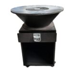 Gratar gradina cu plita rotunda 750x950, tabla 10mm