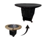 Husa impermeabila pentru gratar cu plita, diametru 75 cm, cu margine de lemn